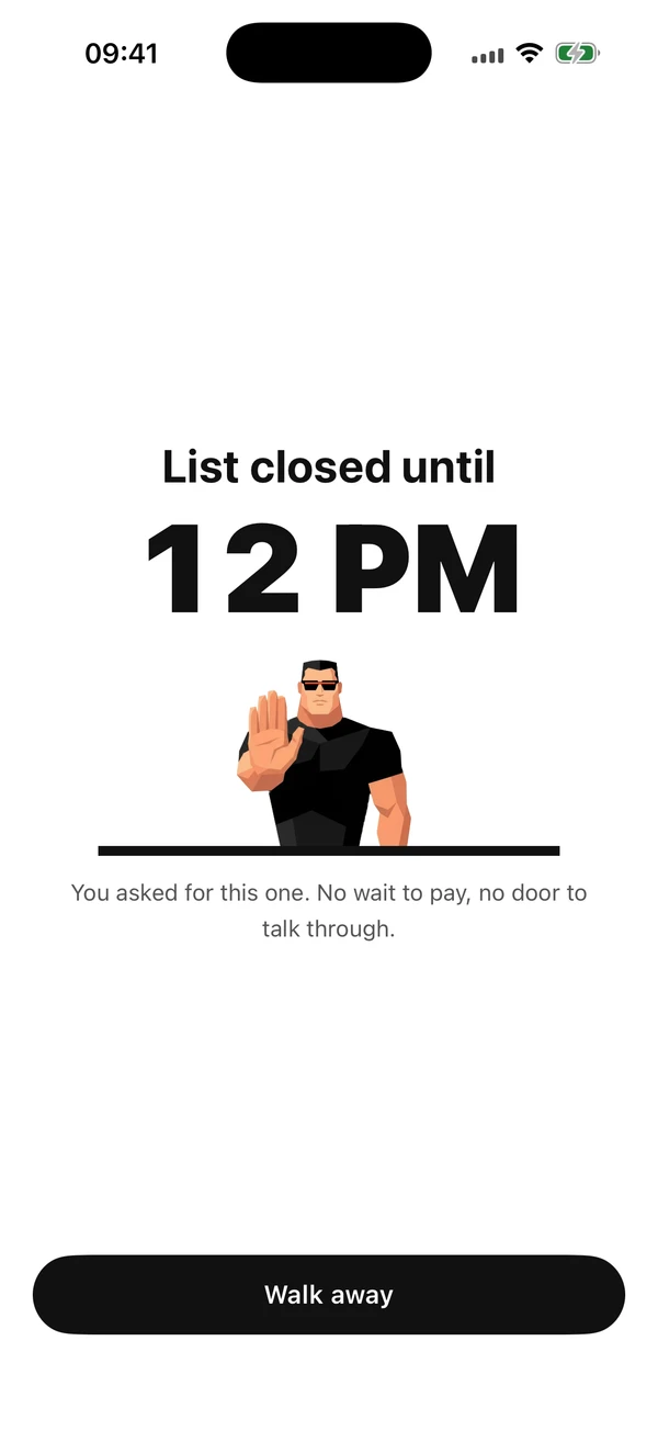 Écran Bouncer Lockdown : apps bloquées jusqu’à la fin du créneau.